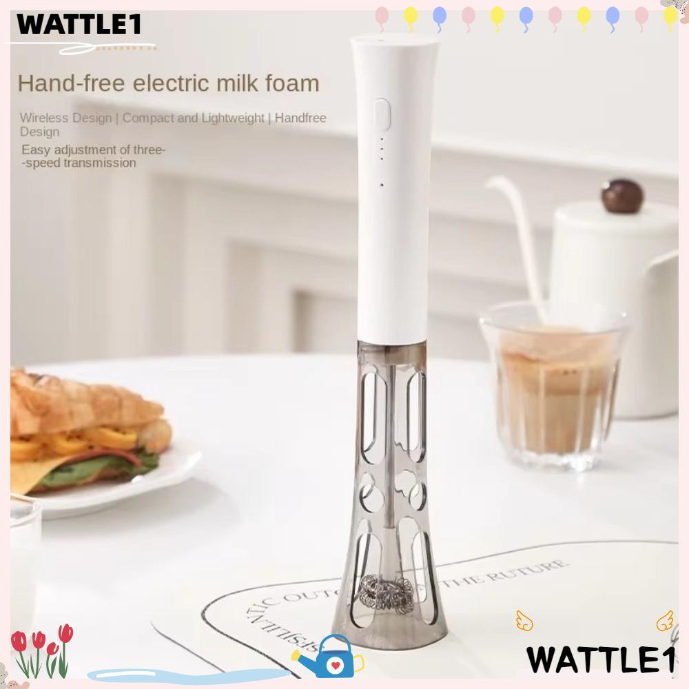 Máy đánh sữa điện WTTLE, Điều chỉnh 3 tốc độ Máy tạo bọt sữa cầm tay cỡ nhỏ, Đầu trộn đôi bằng thép không gỉ USB Công cụ đánh trứng có thể sạc lại