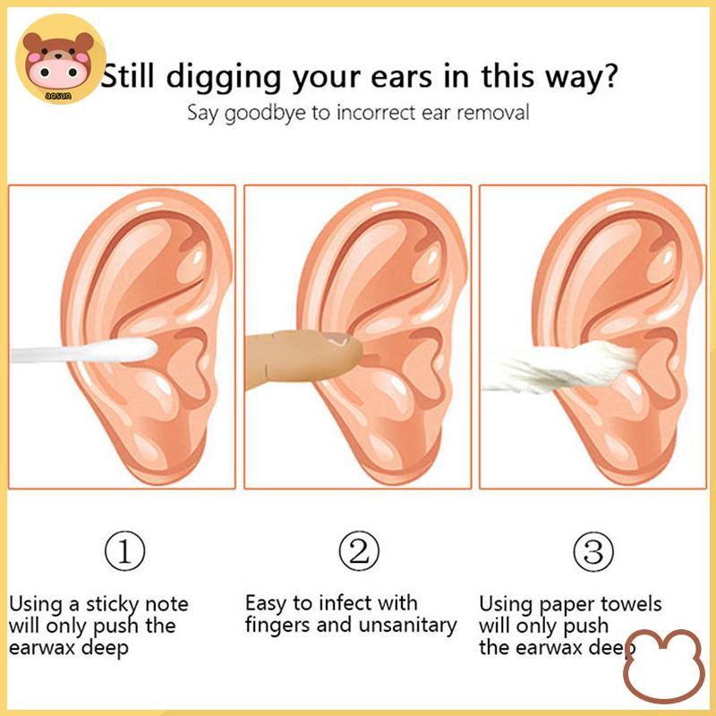 Aosun Ear Wax Piers Cleaner Thép không gỉ Earpi Wax Remover Curette Care Ear Pi Cleaner Ear Cleaner 