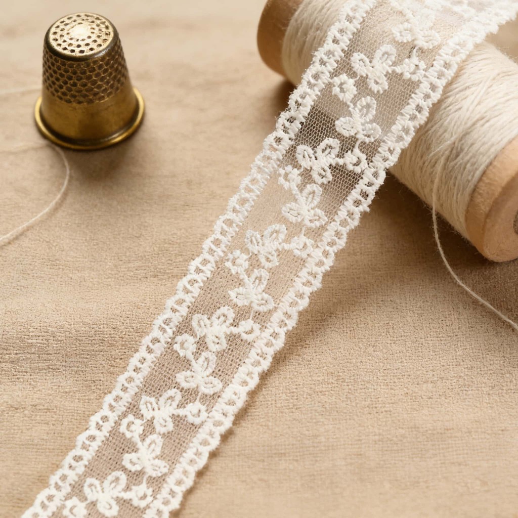 2 / 5Yard 4cm Hoa Lưới Ren Viền Thêu Ren Ruy Băng Cho DIY May