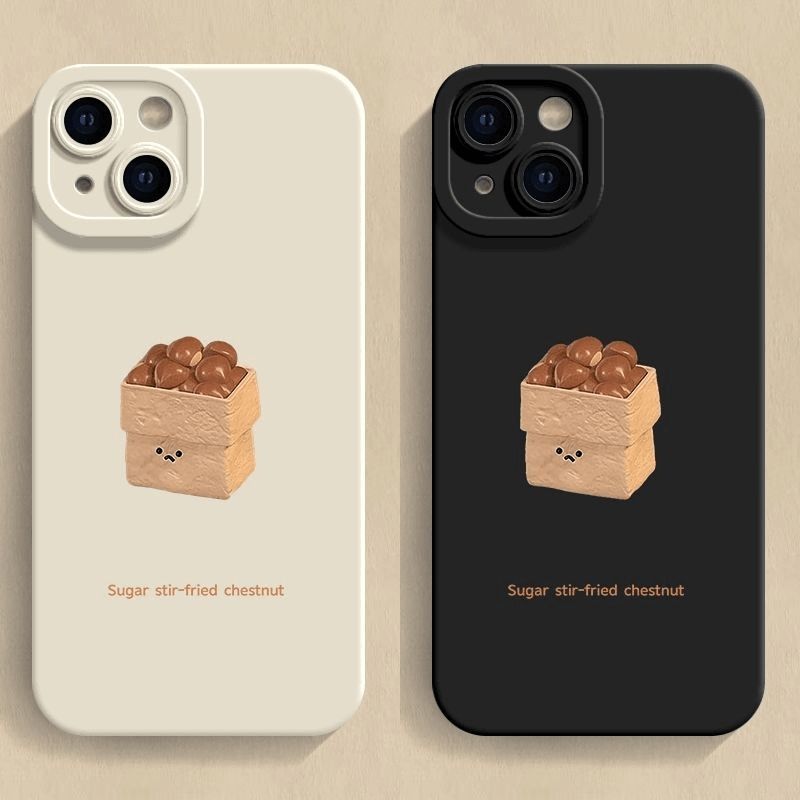 Đồ bảo vệ điện thoại iPhone 15: Vỏ bánh quy sôcôla tối giản, 17/16 Pro Max, iPhone 15