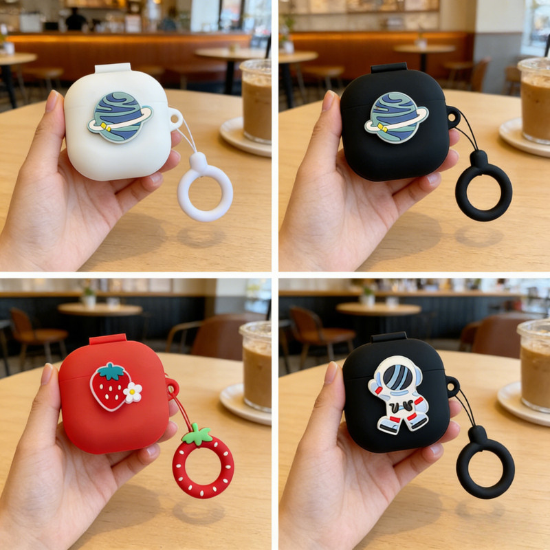 Ốp Lưng Hoa Keychian Cho Beats Fit Pro Dành Cho Powerbeats Fit Silicone Tai Nghe Cho Beats Powerbeat