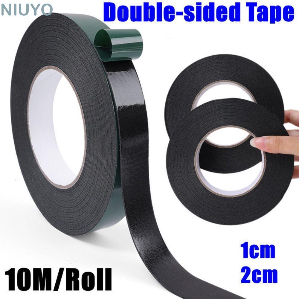 NIUYO 10M / Cuộn Băng Hai Mặt, Dải Bọt Biển Xanh Phim Đen PE Foam Tape, Đa Năng Chiều Rộng 10 / 20mm