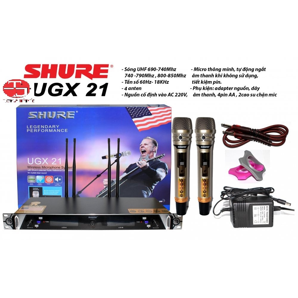 [HCM] Micro không dây SHURE UGX-23 Chính hãng 4 râu - Bảo Ngân audio