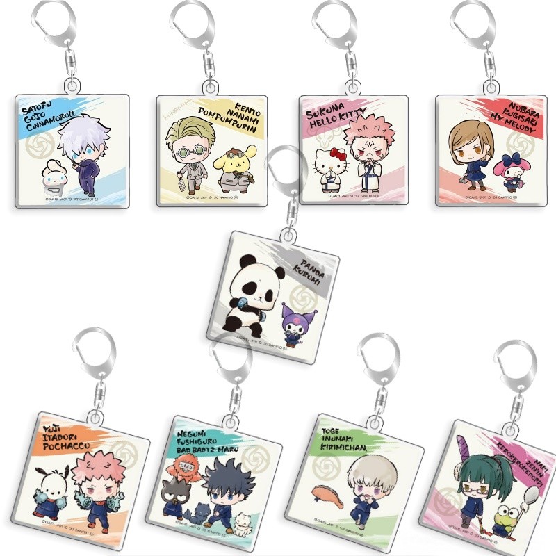 For Jujutsu Kaisen Miwa Kasumi Panda Fushiguro Megumi Ieiri Shoko Acrylic Selfmade Cartoon Anime Key