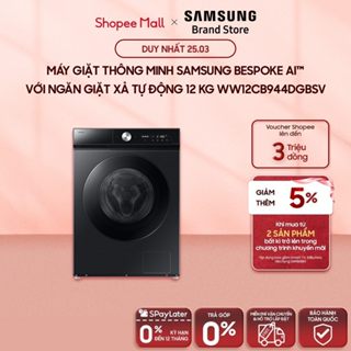 [MIỄN PHÍ VẬN CHUYỂN] Máy giặt thông minh Samsung Bespoke AI™ với Ngăn giặt xả tự động 12 kg WW12CB944DGBSV