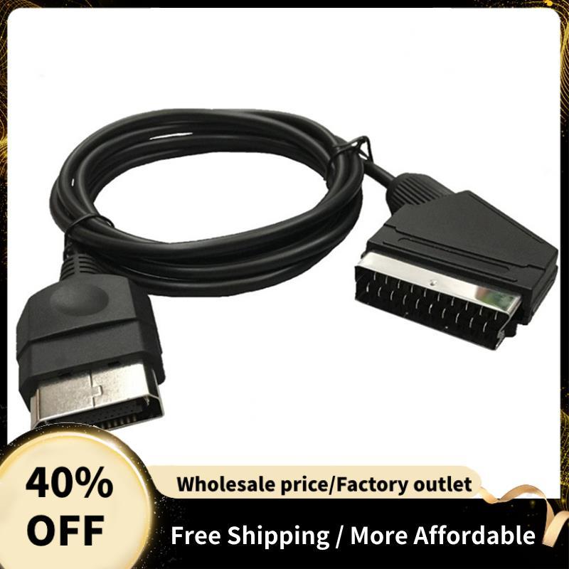 Cáp SCART RGB 1.8M / 70.87in Độ phân giải cao 24Pin Phù hợp cho TV AV, Cáp RGB đáng sợ cho máy chơi 