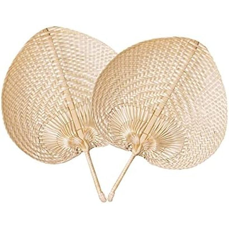 Quạt cầm tay Raffia bằng tre tự nhiên, Quạt dệt tay cho đồ dùng làm mát mùa hè Fhouse Trang trí tườn
