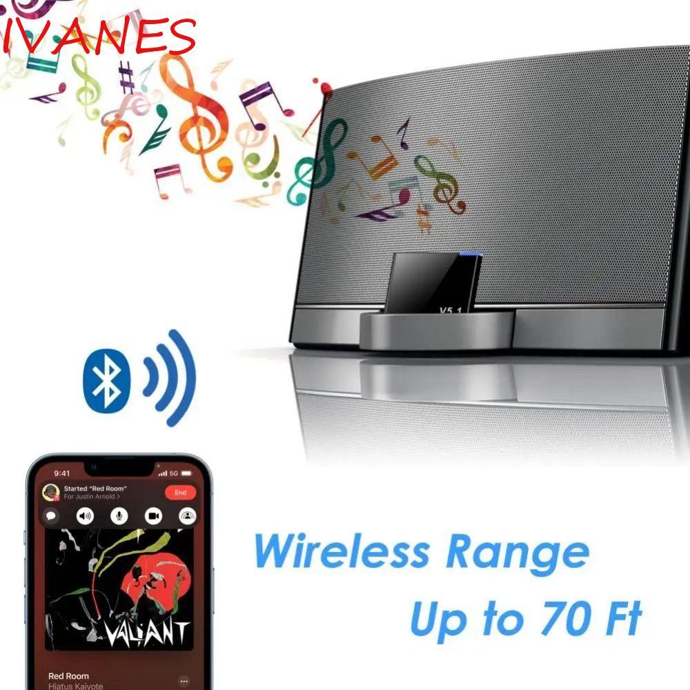 Bộ thu âm thanh IVANES 5.1, Bộ chuyển đổi không dây Bluetooth Mini Bluetooth 5.1, Bộ thu nhạc 30 châ