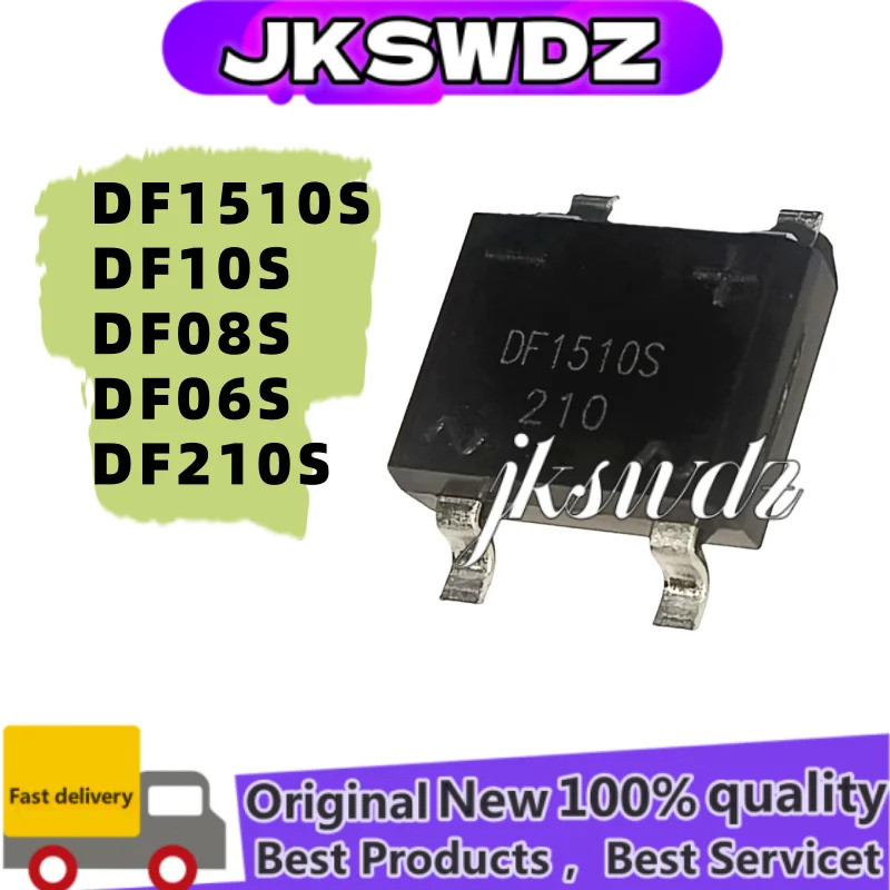 10 miếng 100% MỚI DF06S DF08S DF10S DF1510S DF210S SOP-4 DF06 DF08 DF10 DF1510 DF210 Bộ chỉnh lưu cầ