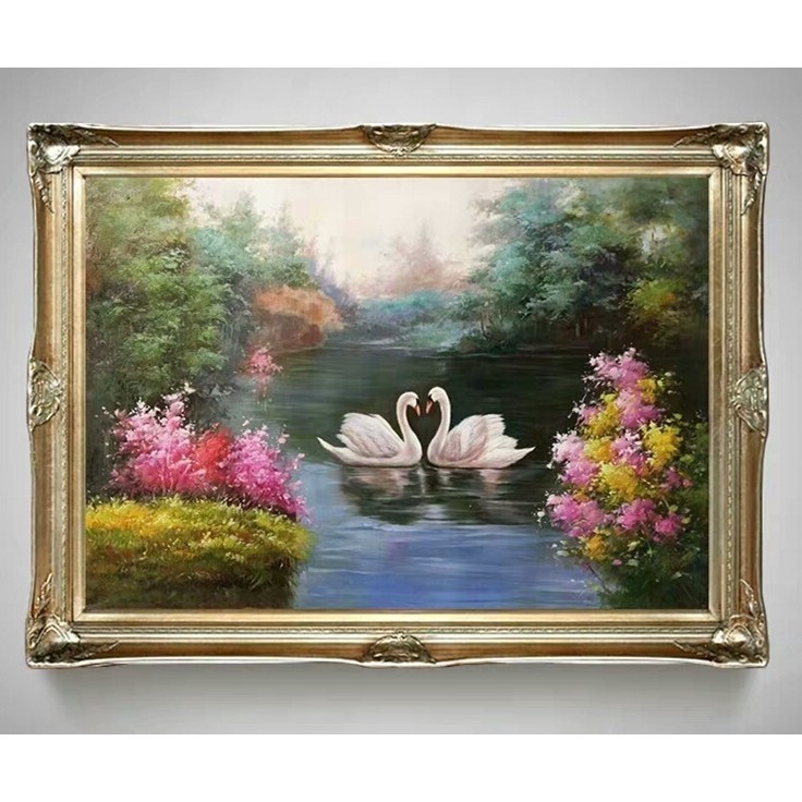 DaDa Art DD1 Động vật mới 5D DIY Tranh kim cương thêu chéo trang trí tường tình yêu Swans Tranh kim 