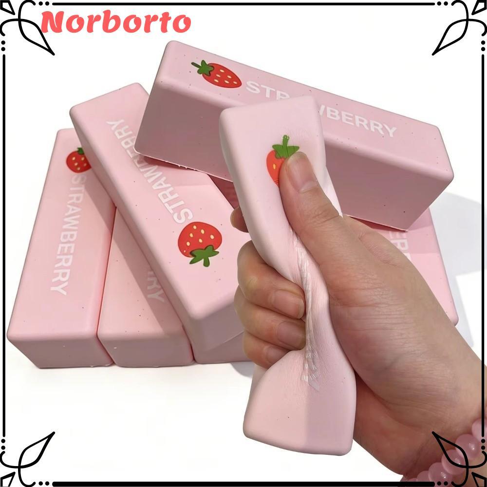 Đồ chơi bóp bơ NORBORTO, Gậy dâu tây có khả năng phục hồi chậm Bóp quả bóng căng thẳng, Thư giãn tay