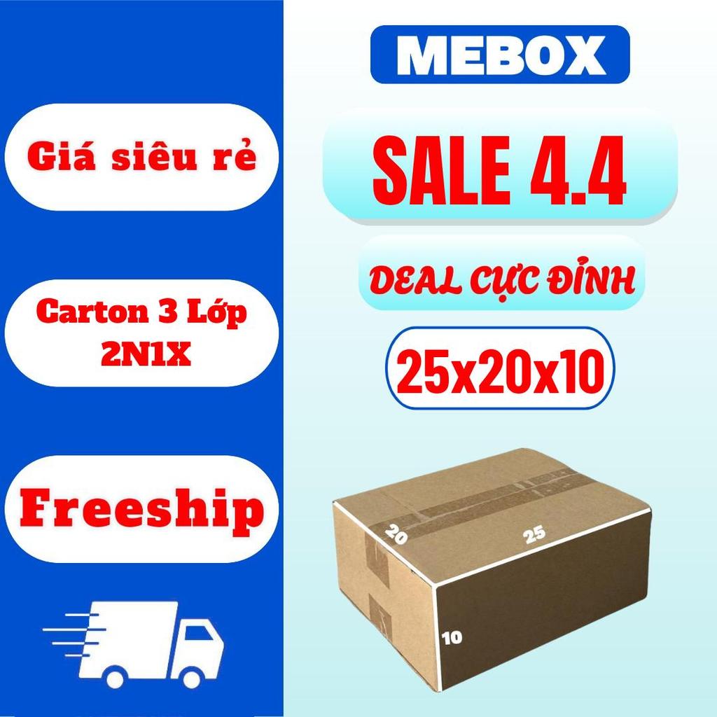 thùng hộp carton 25x20x10 bộ 50 xả kho