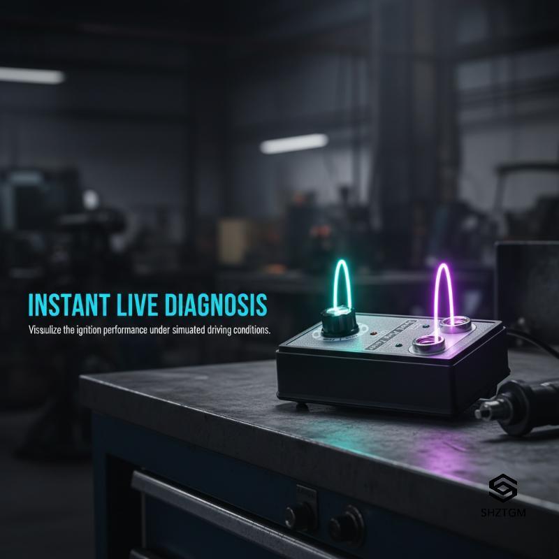 [SHZTGM] 1 Bộ Xe Máy Cuộn Dây Cheer Spark Detector Có Thể Điều Chỉnh Lỗ Kép Sparking Plug Test Spark