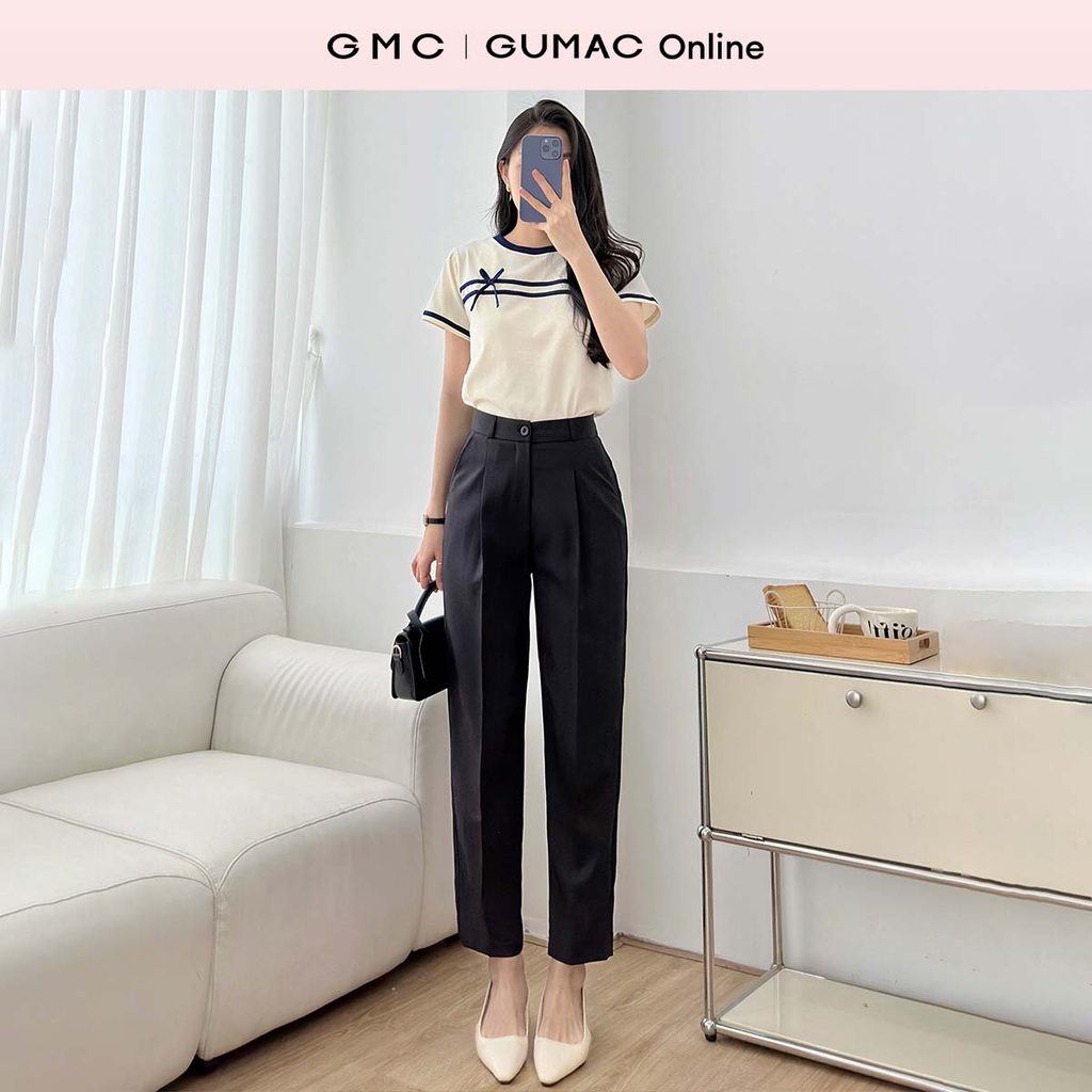Quần tây nữ ống đứng cơ bản công sở bố ruby cao cấp thời trang GUMAC LQF0548