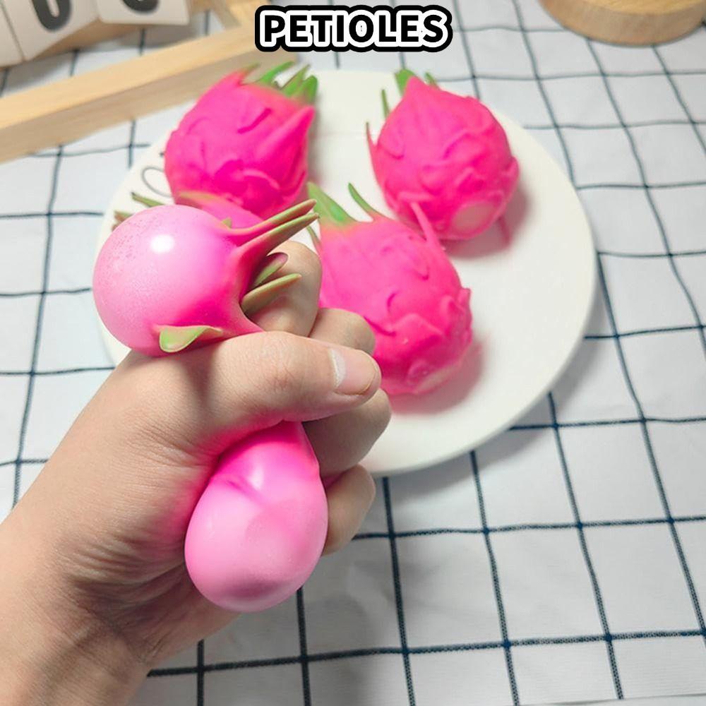 PETIOLES Dragon Fruit Squishy Toy, Giảm căng thẳng Trái cây rồng mềm Squishy Pinch Le, Quà tặng Thư 