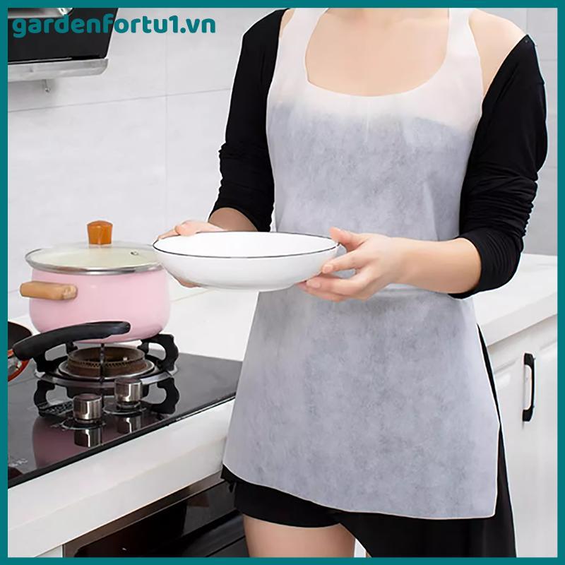 GAR 10 Chiếc Tạp Dề Dùng Một Lần Cho Lẩu Chống Dầu Chống Bẩn Tạp Dề Người Lớn Di Động Vệ Sinh Nấu Ăn