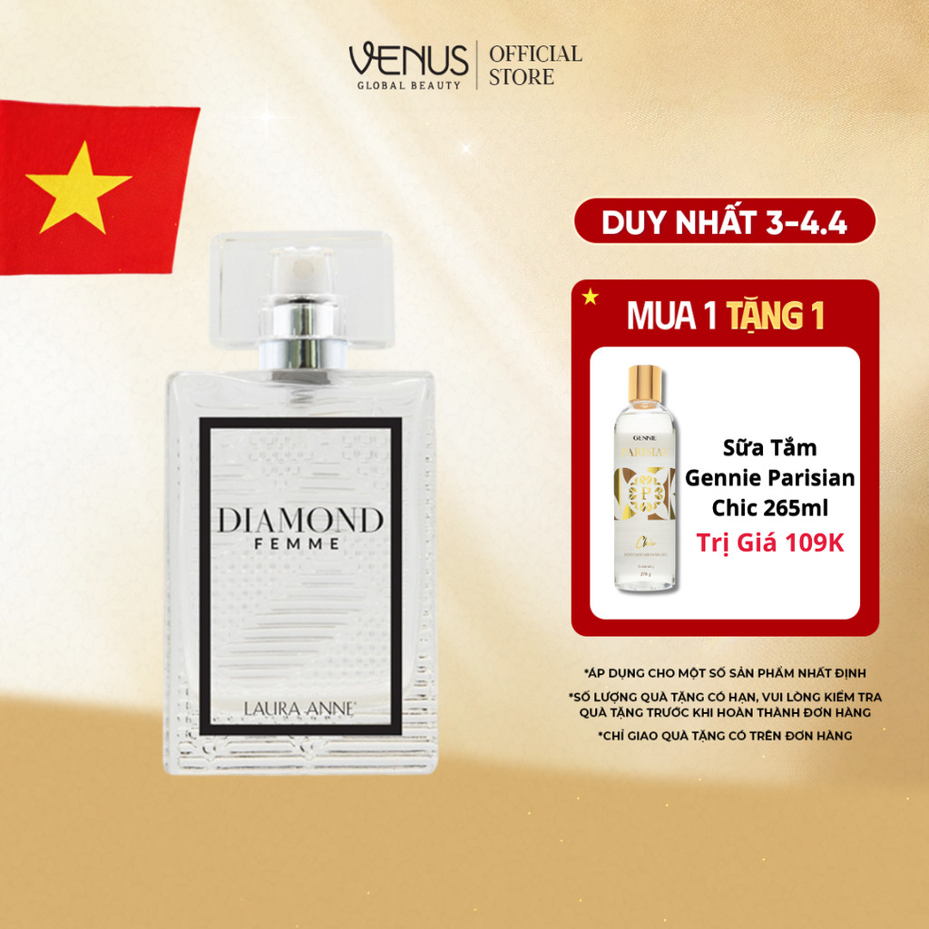 [MUA 1 TẶNG 1 QUÀ] Nước Hoa Nữ Diamond Femme hương sang trọng, quyến rũ 45ml