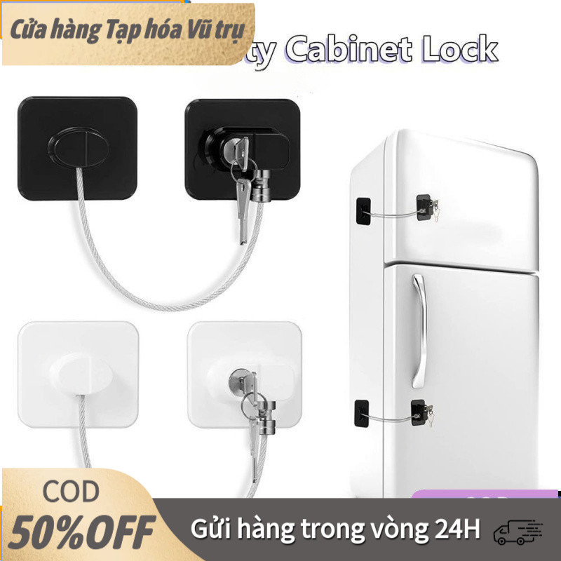 【48h】Khóa tủ lạnh dạng trượt bảo vệ trẻ nhỏ, dễ sử dụng và hiệu quả cao