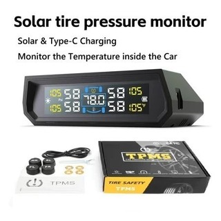 Cảm Biến Áp Suất Lốp Ô Tô - Dùng Pin Năng Lượng Mặt Trời, Cảnh Báo Giọng Nói Tiếng Việt
