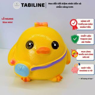Heo đất ống tiết kiệm tiền lỗ ngang gà con mini xinh cute đáng yêu LD54 - TABILINE