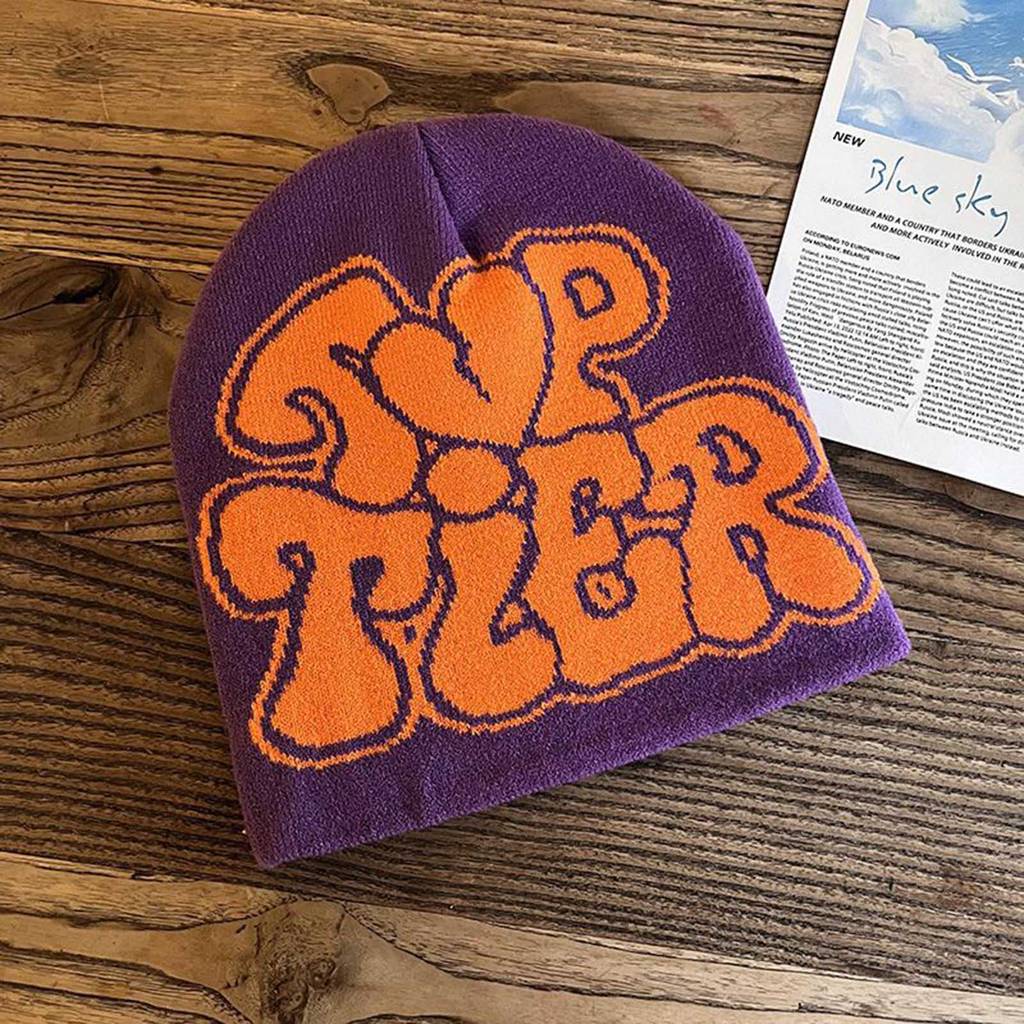 Nữ Đan Bò Mũ Mùa Đông Đan Đầu Lâu Mũ Mùa Đông Mũ Dệt Kim Ấm Áp Mùa Đông Đan Đầu Lâu Mũ Mùa Đông Mũ M