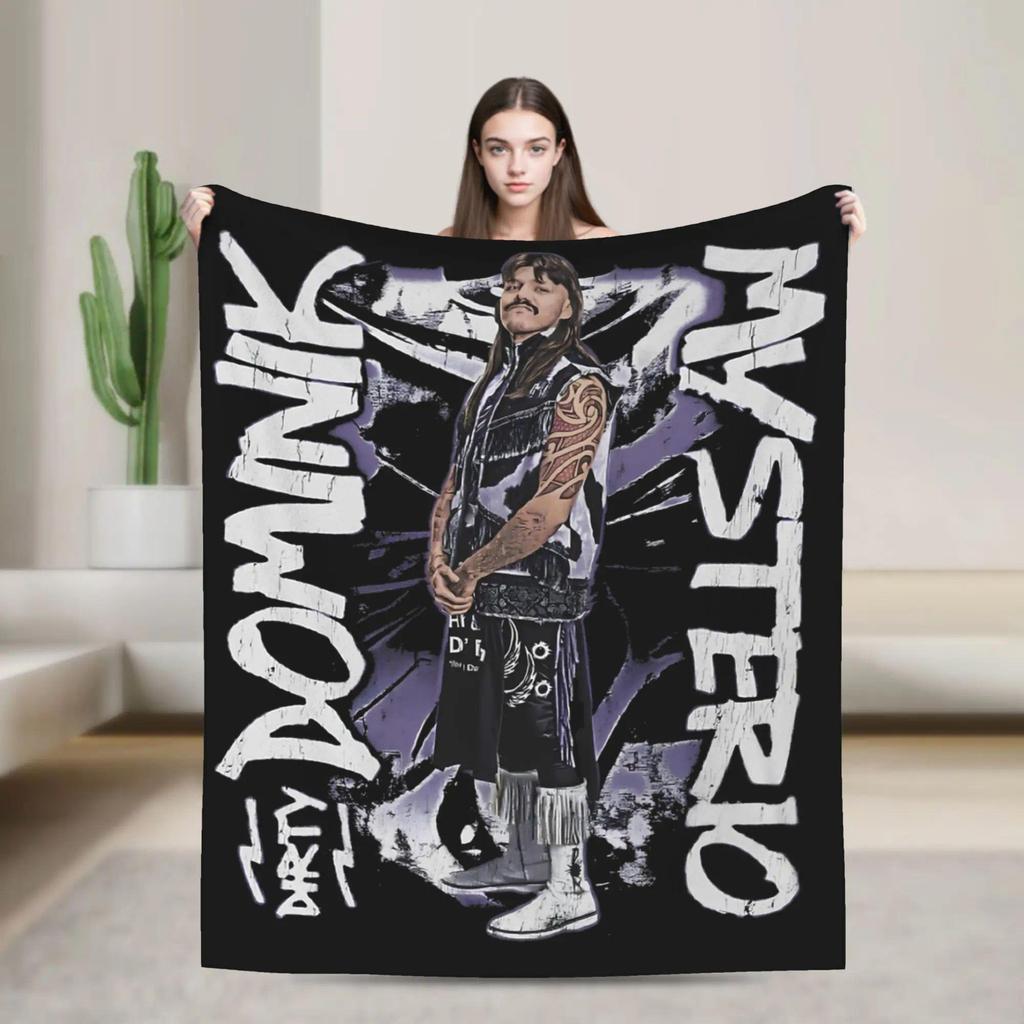 Chăn Flannel Dominik Mysterio Nhẹ Đa Năng Ném Cho Giường Ngoài Trời Xuân Thu Khăn Trải Giường