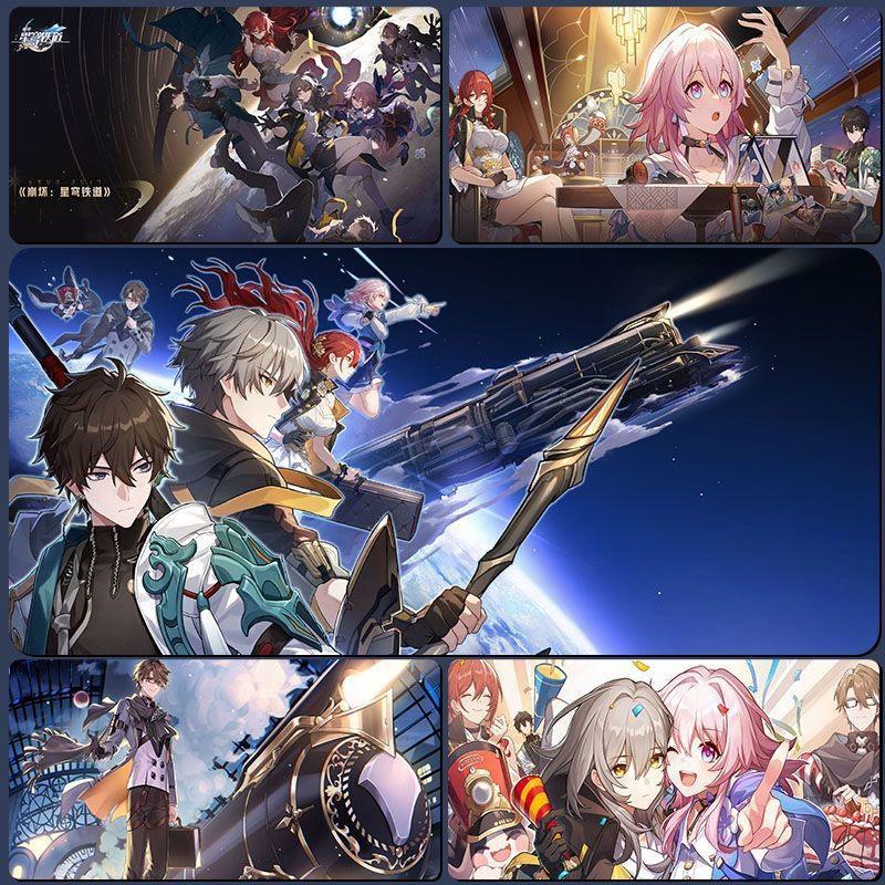 Thảm trải bàn chơi game Nhân vật HSR - Tấm lót chuột lớn ngày 7 tháng 3 & Kafka, dày 3mm & chống trư