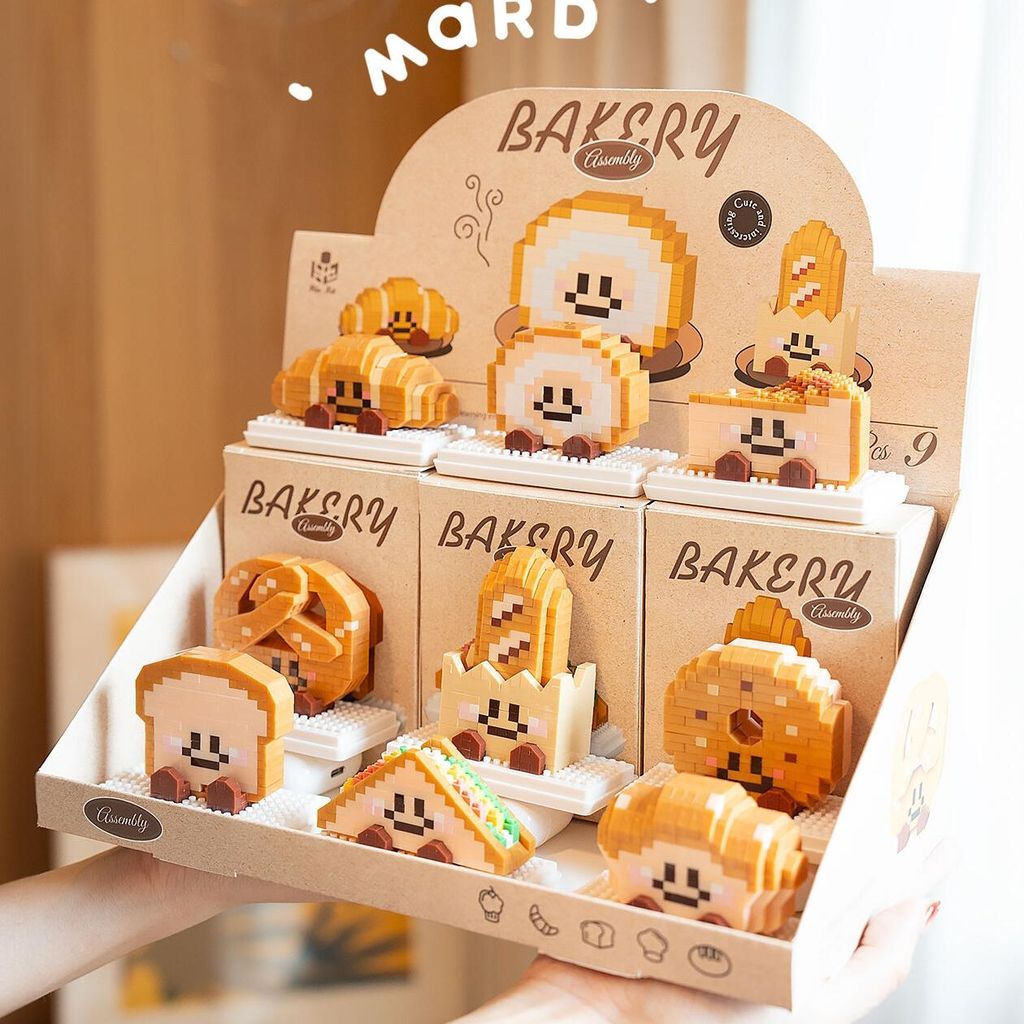 Hot Sale#Healing Sandwich Bread Toast Building Blocks Croissant Bagel Swiss Roll Alkaline Water Knot