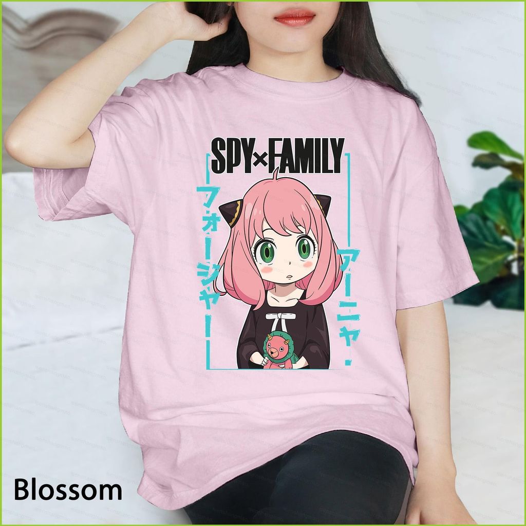 Áo thun Spy Family Anya Forger Cotton Dày, Tay Ngắn