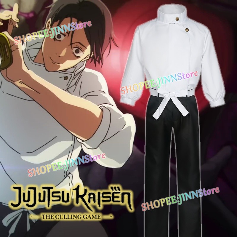 Trang phục hóa trang anime Okkotsu Yuta Jujutsu Kaisen Season 3 bao gồm tóc giả và bộ nhẫn cho lễ hộ