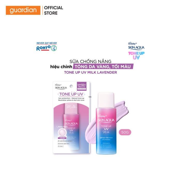 Sữa Chống Nắng Hiệu Chỉnh Sắc Da Sunplay Skin Aqua Tone Up UV Milk Lavender SPF50+ PA++++50Gr