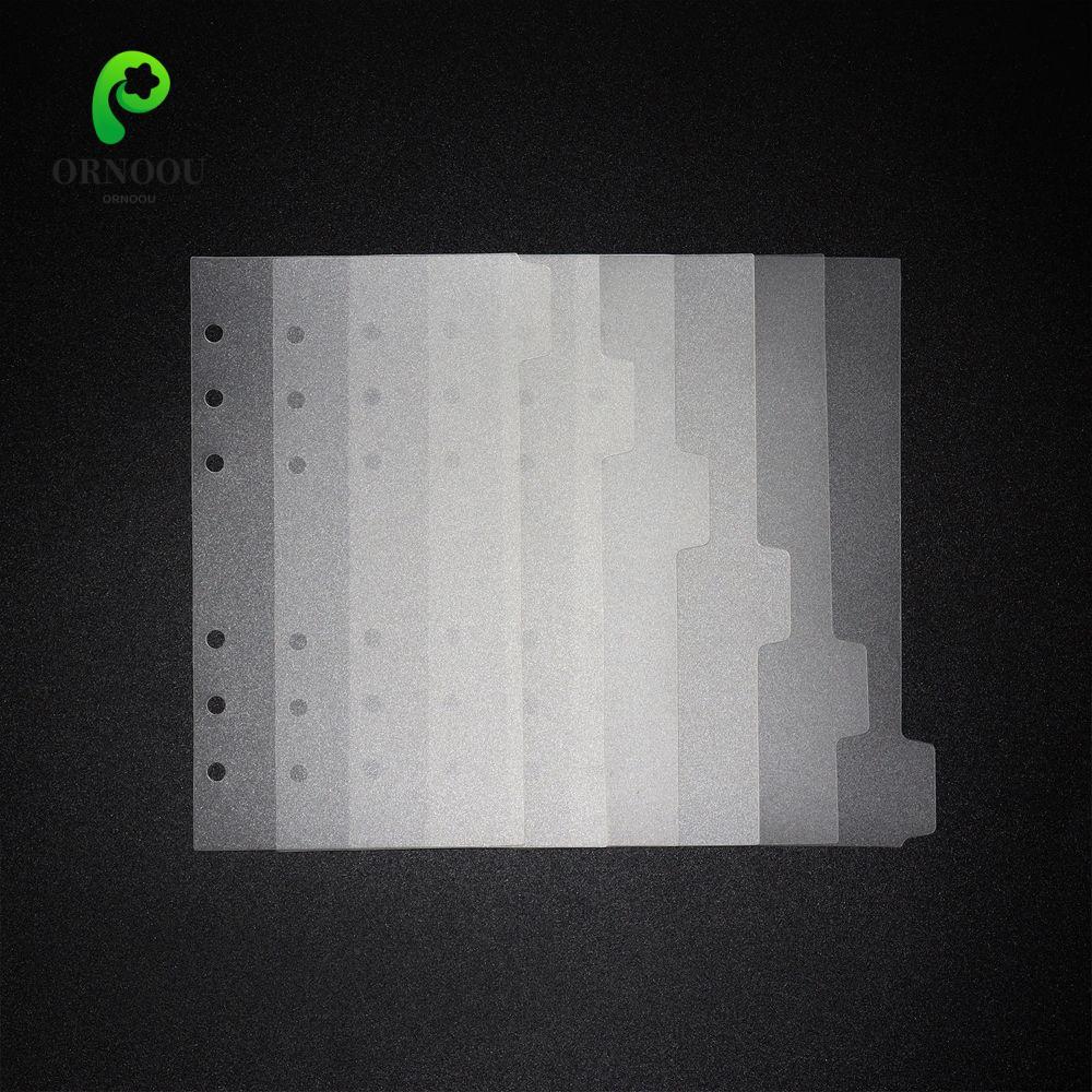 ORNOOU Binder Index Dividers Nhãn dán sổ tay sáng tạo trong suốt 6 cái / 12 chiếc Lá rời cho A5 / A6