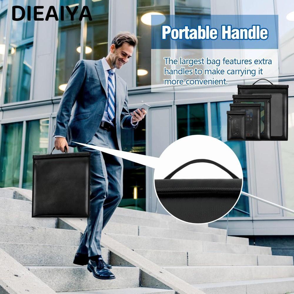 DIAIYA 4 Túi Faraday Lớn, Lồng Faraday Chống Thấm Nước Lớn, Chống Trộm Thời Trang Chặn Tín Hiệu RFID