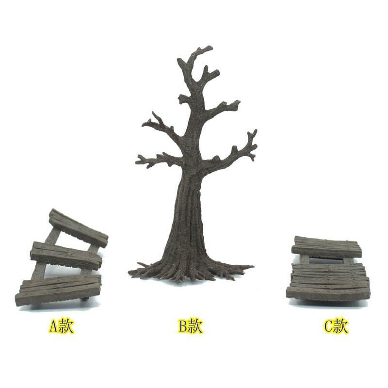 Bảng Trò Chơi Mô Hình Cảnh Phụ Kiện Cây Mô Phỏng Nhánh Banqiao Cầu Còn Lại