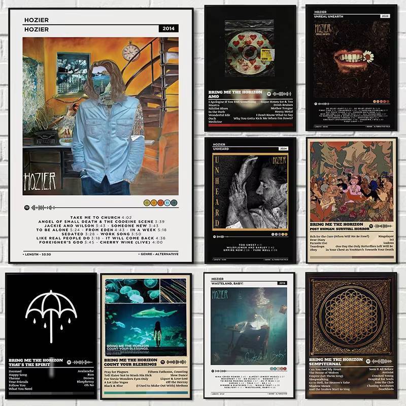 Nhạc Pop Ngôi Sao Ca Sĩ Hozier Wasteland Album Nhạc Cho Bé Bìa Poster Canvas Tranh Treo Tường Nghệ T