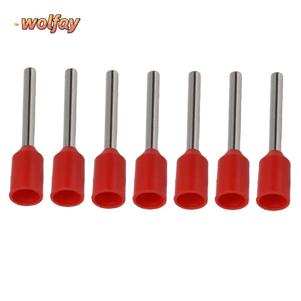 WOLFAY 1000 Chiếc Thiết Bị Đầu Cuối Ferrules Cách Nhiệt, Màu Đỏ Cho AWG22 (0.5mm2) Bộ Đầu Nối Ferrul