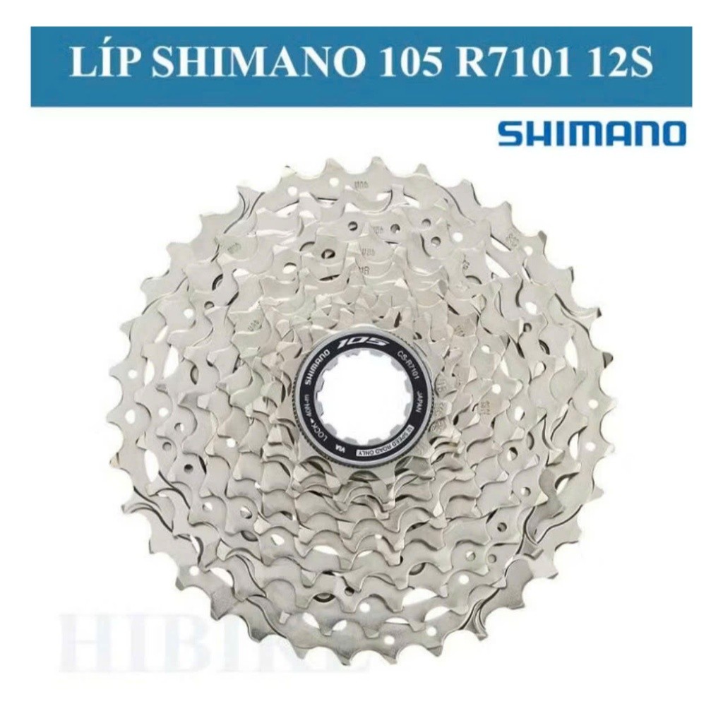 Líp Xe Đạp Shimano 105 R7101 12S 11-34T Líp 12 Tầng Japan