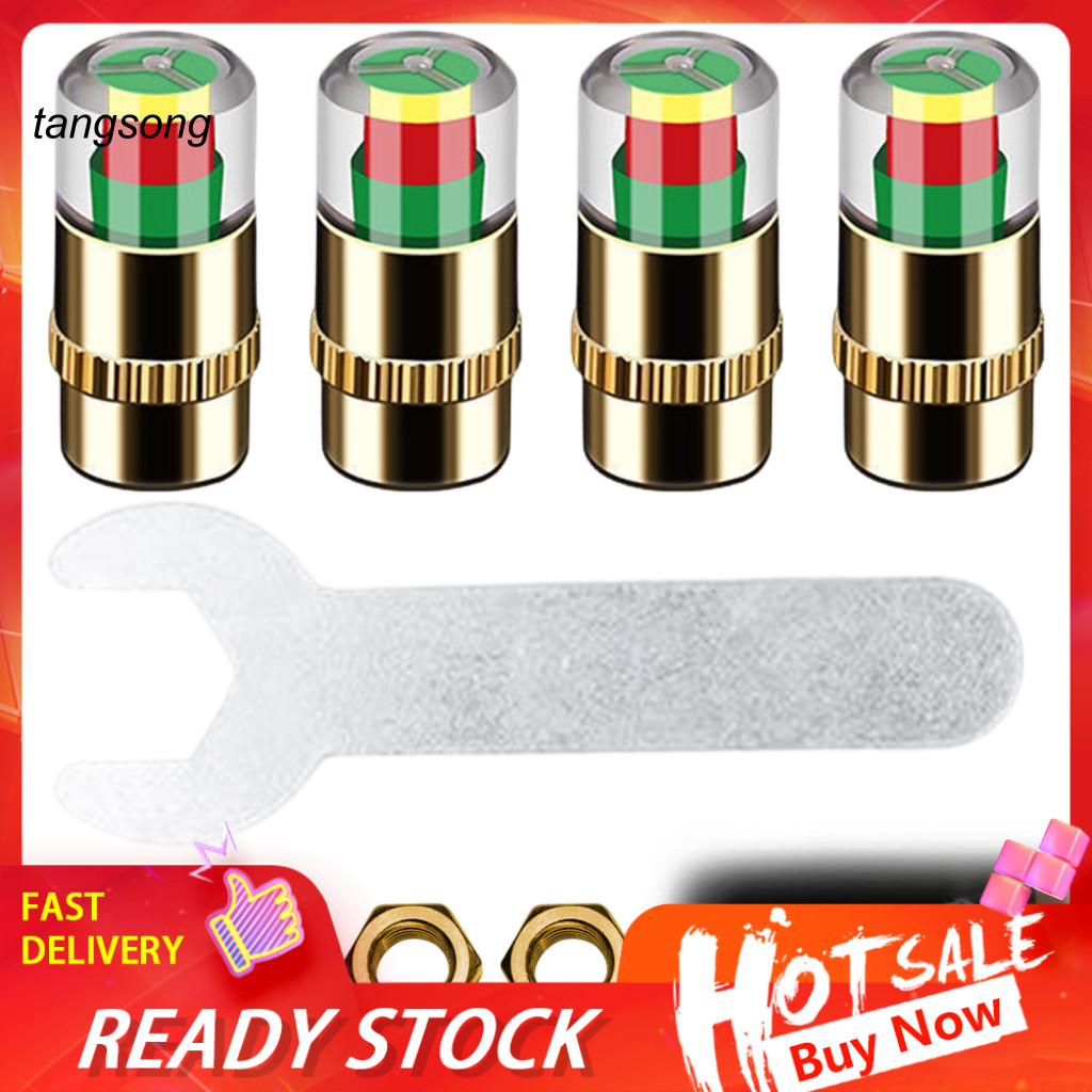 Tang _ Thiết bị an toàn lốp đa năng Nắp áp suất lốp 36psi Van theo dõi áp suất lốp ô tô 36 Psi 2.4 T