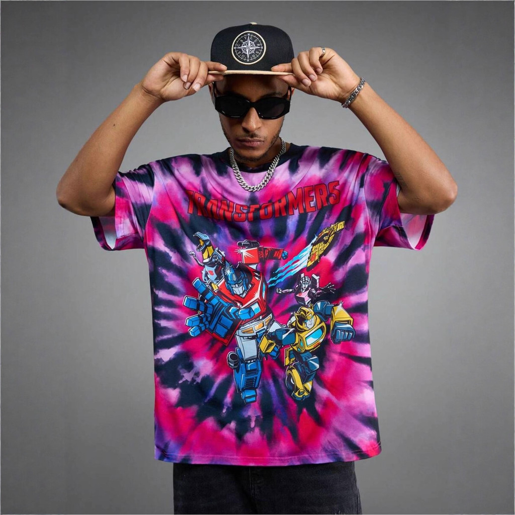 Đường Phố 3D In Hình Transformers Áo Thun Tay Ngắn Rời Nam Kích Thước Lớn In Top Hot Street 3D In Tr
