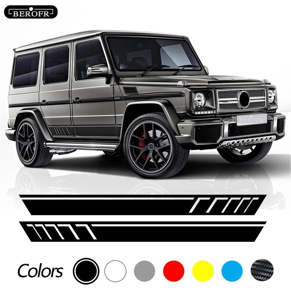 2 Chiếc AMG Hiệu Suất Phiên Bản Bên Sọc Váy Đua Decal Dán Cho Xe Mercedes Benz G63 G65 W463 G Class 
