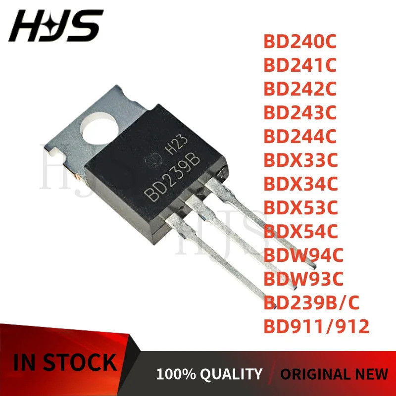 5 CÁI BD912 BDX53C BD911 BD244C BDX54C BD241C BD243C BD242C BDX34C BD240C BDW94C BD239C BDW93C BDX33