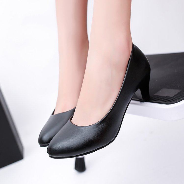 cao gót 7 phân cao gót 5 phân Giày cao gót công sở 3cm mũi tròn công sở mờ
