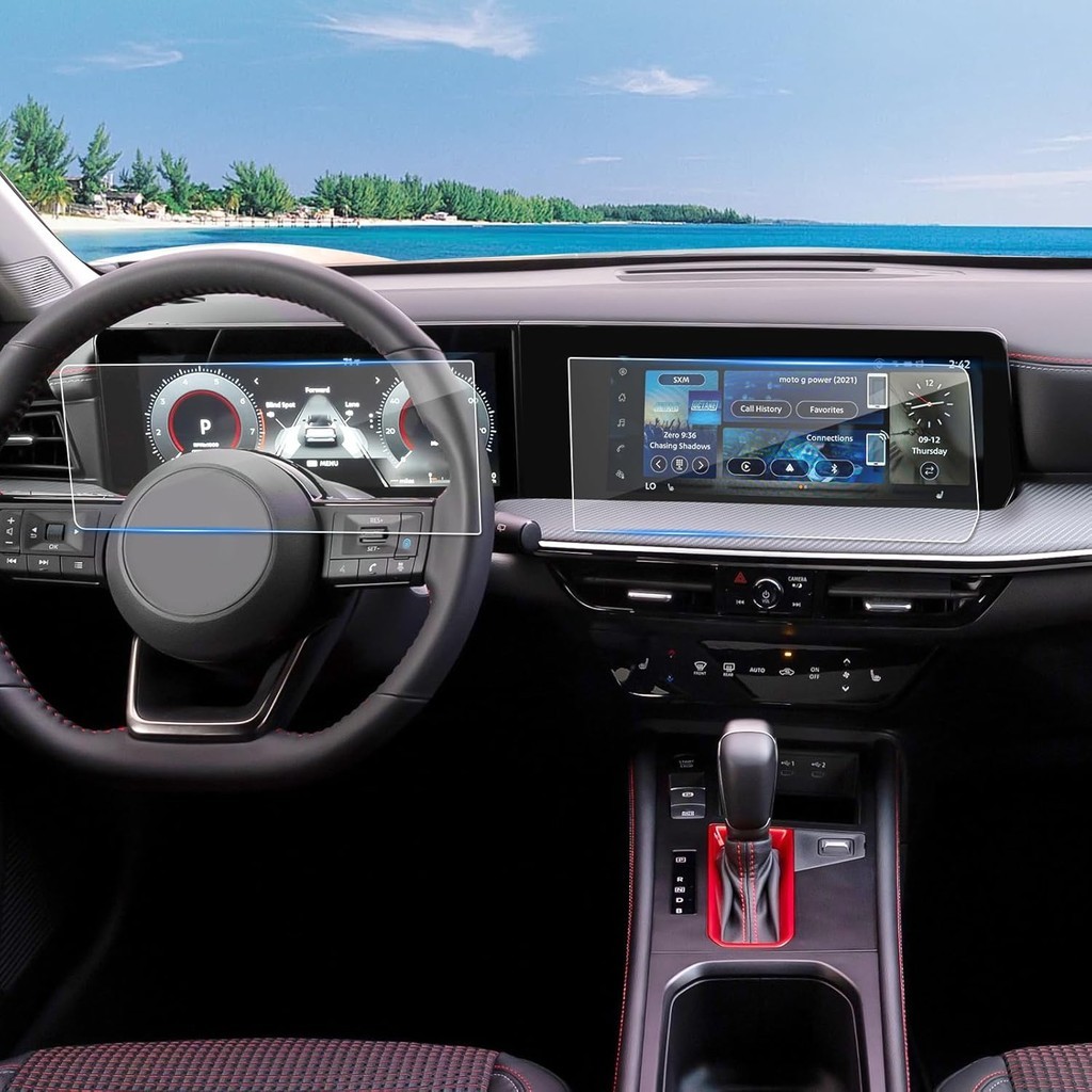(4 cái) Miếng dán bảo vệ màn hình 2025 Kicks cho Nissan Kicks (Màn hình kép 12,3 inch) (SV / SR), Ph