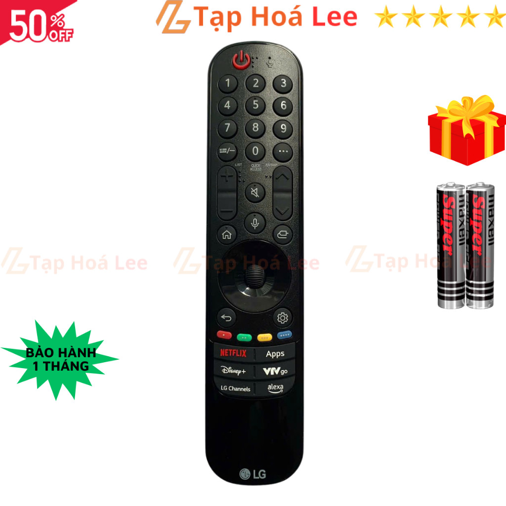 Remote điều khiển tivi LG Mã 24 Giọng nói, chuột bay LG MR24GA, Tặng kèm pin - Tạp Hoá Lee