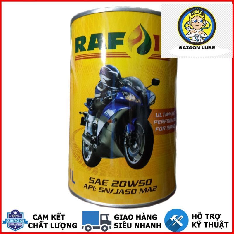 Nhớt tổng hợp RAFOIL 20W50 dành cho xe số, côn tay - Nhập khẩu UAE