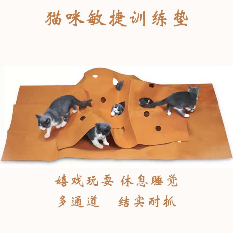 Cat Tunnel Agility Cat Agility Labyrinth Training Mat Cat Toy Training Mat Cat Felt Mat Pet Cắn Cat 