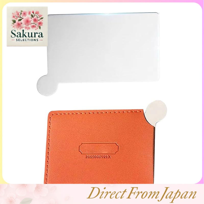 Compact Stainless Steel Mirror with PU Leather Case – Portable Small Handbag Mirror for Women, Trave