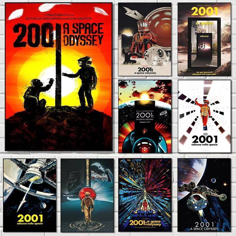 Phim Cổ Điển _ 2001 _ A Space Odyssey _ Hot Pop Thời Trang Retro Poster Canvas Tranh Treo Tường Nghệ
