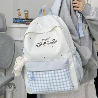 Ba lô màu kẹo dễ thương đa năng phong cách đại học cho học sinh trung học cơ sở và trung học phổ thông túi đeo vai lớn