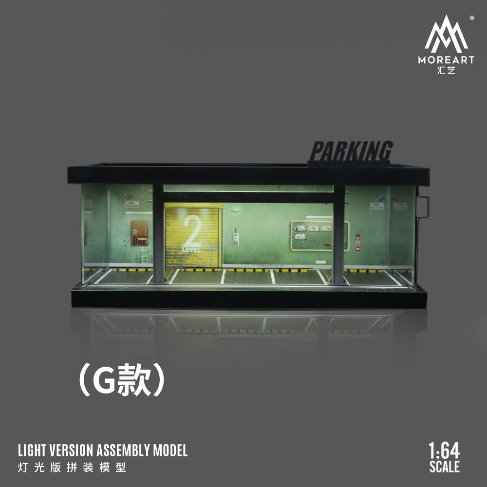 [ORDER] Mô hình diorama MOREART 1:64 G-style Theme Parking Lot Lighted Model Set MO960119